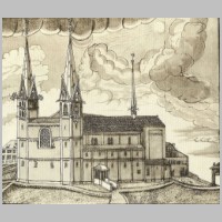 Grossmünster um 1700. Darstellung von Gerold Escher (Wikipedia).jpg